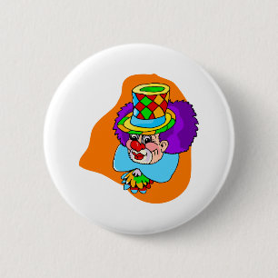 Hobo Clown Head 6 Cm Round Badge