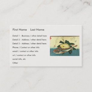 Hobo & Karei - Hiroshige's Japanese Fish Print Business Card