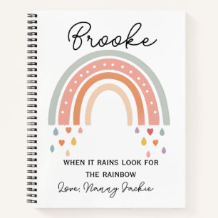 Hobo rainbow personalised  notebook