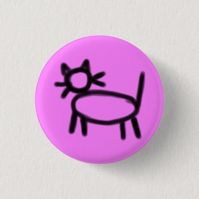 Hobo symbol: lady 3 cm round badge (Front)