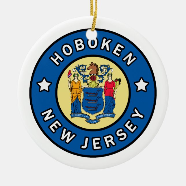 Hoboken New Jersey Ceramic Ornament (Front)