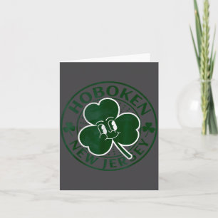Hoboken New Jersey Irish Shamrock Nj Retro Souveni Card
