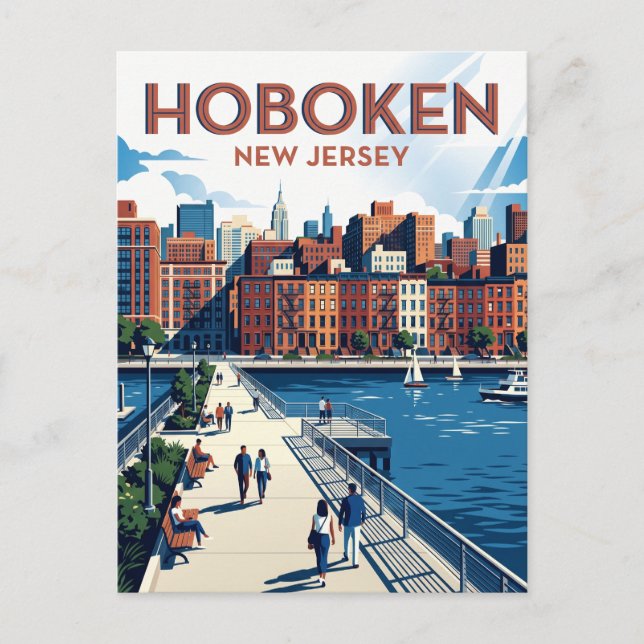 Hoboken New Jersey Postcard (Front)