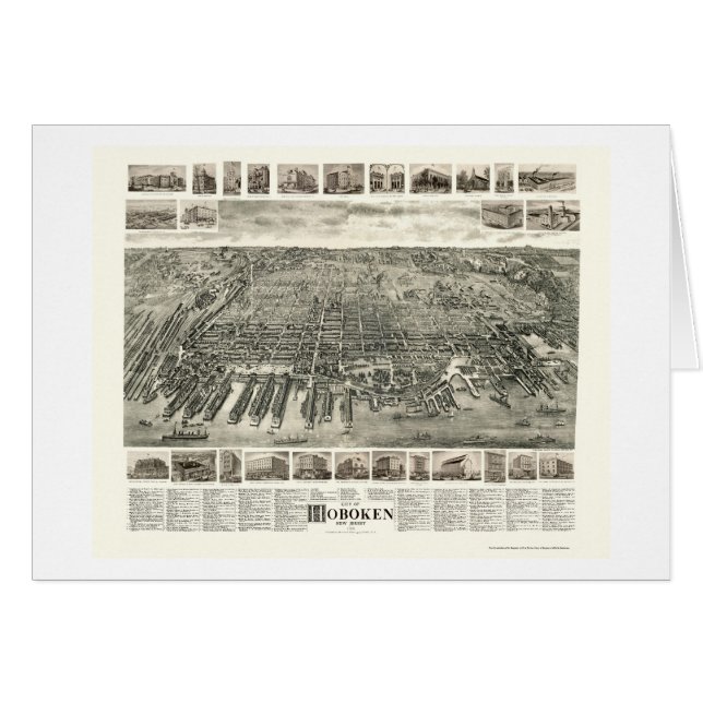 Hoboken, NJ Panoramic Map - 1904 (Front Horizontal)