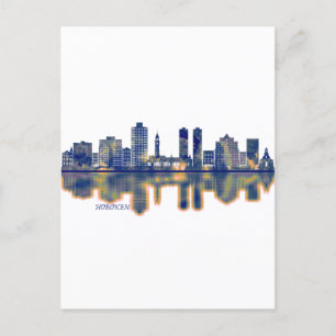 Hoboken Skyline Holiday Postcard