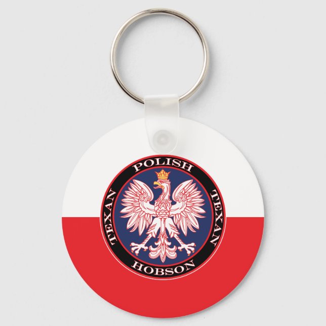 Hobson Polish Texan Key Ring (Front)