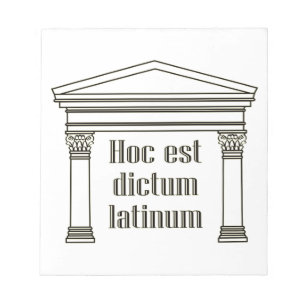 Hoc est dictum latinum - funny Latin saying Notepad