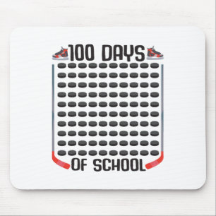Hockey 100 Days Of School Sports Boys Girls Costum Mouse Pad