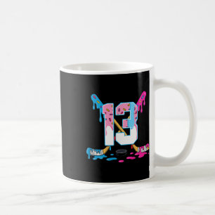 Hockey 13 Years Old Ice Cream Drip 13th Birthday K Coffee Mug