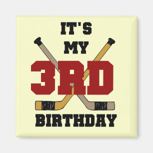 Hockey 3rd Birthday Tshirts and Gifts Magnet