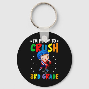 Hockey 3rd Grade Back To School Boys Kids Girls Te Key Ring