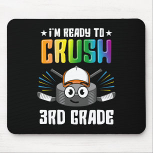 Hockey 3rd Grade Back To School Boys Kids Girls Te Mouse Pad