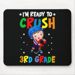 Hockey 3rd Grade Back To School Boys Kids Girls Te Mouse Pad