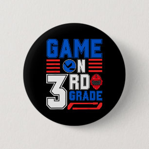 Hockey 3rd Grade Game Day Ck To School For Boys Gi 6 Cm Round Badge