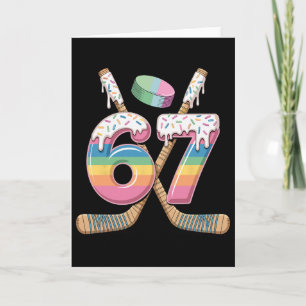 Hockey 67 Boys Ice Cream Drip Youth Six Seven Hock Card