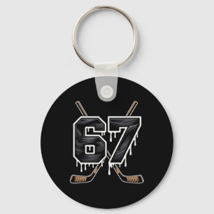 Hockey 67 Six Seven Alpha Slang 6 7 Meme Kids Teac Key Ring