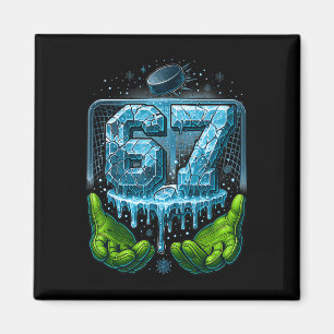 Hockey 67 Six Seven Funny Six Seven 6 7 Gen Alpha Magnet