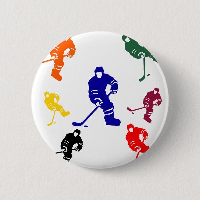 HOCKEY 6 CM ROUND BADGE (Front)