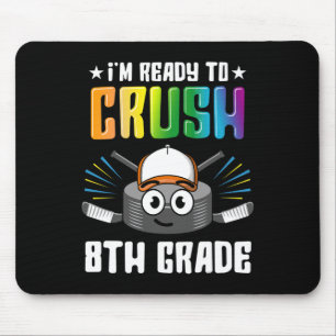 Hockey 8th Grade Back To School Boys Kids Girls Te Mouse Pad