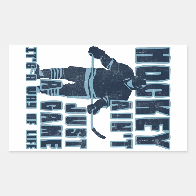 Hockey Ain't Just A Game Rectangular Sticker (Front)