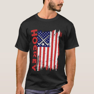 HOCKEY America USA grunge flag T-Shirt