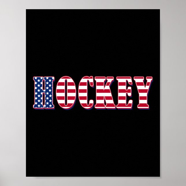 Hockey American Flag - Hockey  Poster (Front)