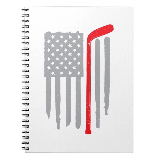 Hockey american flag notebook (Front)