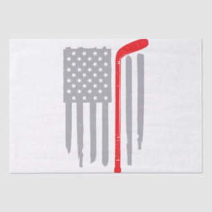 Hockey american flag tissue paper