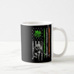 Hockey American Irish Flag St Patricks Day Shamroc Coffee Mug