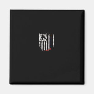 Hockey American USA Flag Mens Tee Magnet