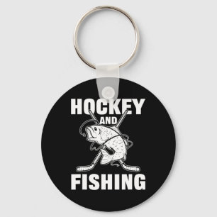 Hockey And Fishing Ice Hockey Fish Hunting  Key Ring
