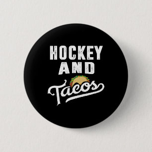 Hockey and Tacos Dad Boys Kids Ice Player Taco Gif 6 Cm Round Badge