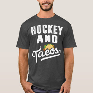 Hockey and Tacos Dad Boys Kids Ice Player Taco T-Shirt