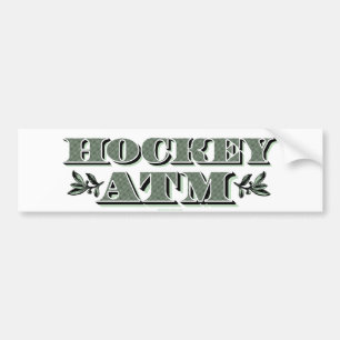 Hockey ATM Bumper Sticker