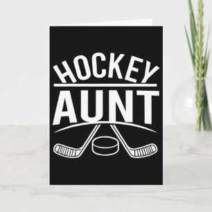 Hockey Aunt Hockey Family Funny Card