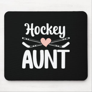 Hockey Aunt Of A Hockey Player Cute Ice Hockey Aun Mouse Pad