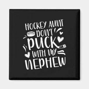 Hockey Aunt Of A Hockey Player Funny Hockey Auntie Magnet