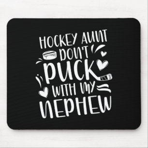 Hockey Aunt Of A Hockey Player Funny Hockey Auntie Mouse Pad