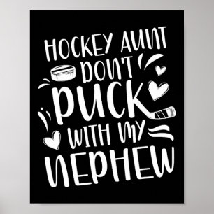 Hockey Aunt Of A Hockey Player Funny Hockey Auntie Poster