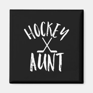 Hockey Aunt Sports Fan Cheer Vintage Gift Magnet
