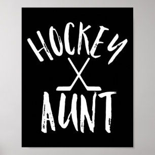 Hockey Aunt Sports Fan Cheer Vintage Gift Poster