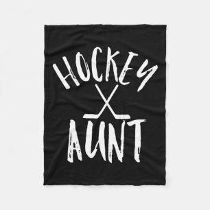 Hockey Aunt Sports Fan Womens Cheer Vintage Gift  Fleece Blanket