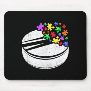Hockey Autism Puzzle Men Women Kids Autism Awarene Mouse Pad