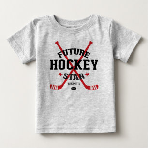 Hockey Baby Future Hockey Star Red Sticks T-Shirt