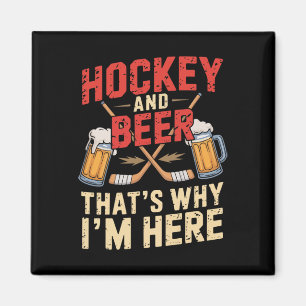Hockey Beer For Men Funny Gift Idea Magnet