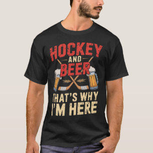 Hockey Beer For Men Funny Gift Idea T-Shirt