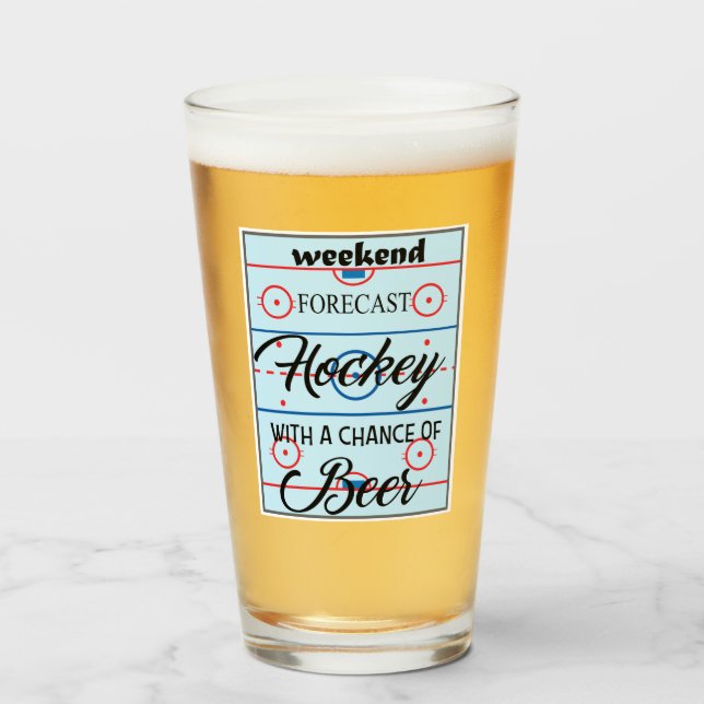 HOCKEY BEER GLASS (Front Filled)