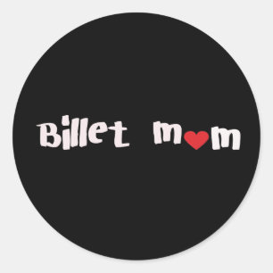 Hockey Billet Mum Classic Round Sticker