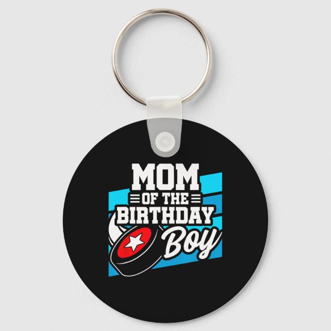 Hockey Birthday - Birthday Mum - Boys Hockey Birth Key Ring (Front)