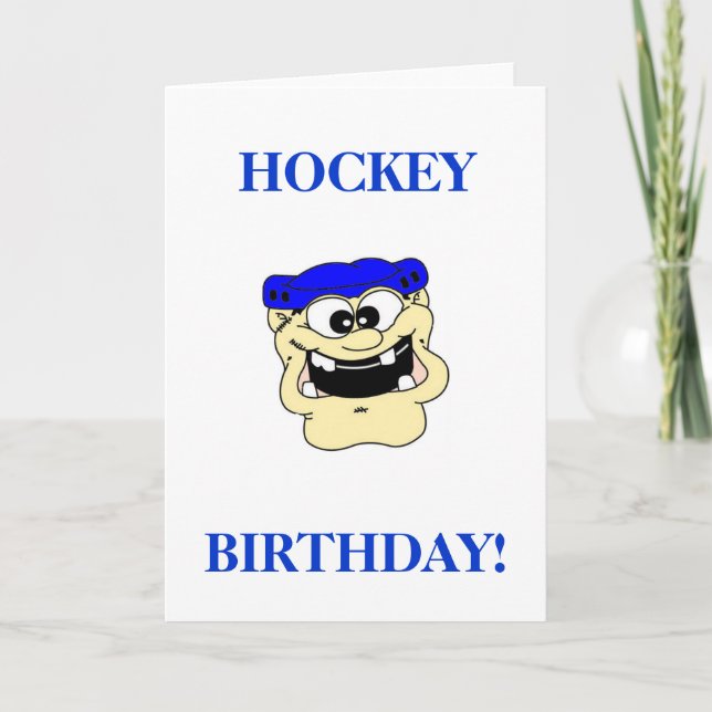 Hockey Birthday Card (Front)